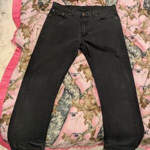 Levi's Men's Dark Black Straight Jeans 513